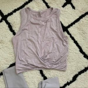Alo yoga cover tank in lavender